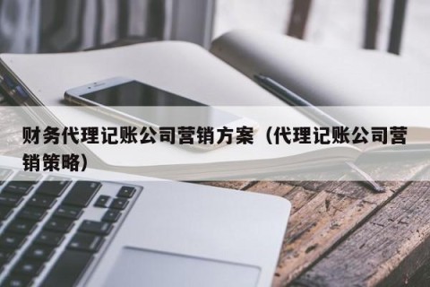 财务代理记账公司营销方案（代理记账公司营销策略）
