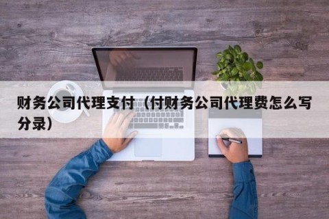 财务公司代理支付（付财务公司代理费怎么写分录）
