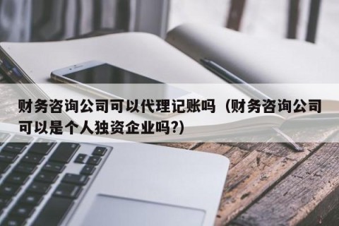 财务咨询公司可以代理记账吗（财务咨询公司可以是个人独资企业吗?）