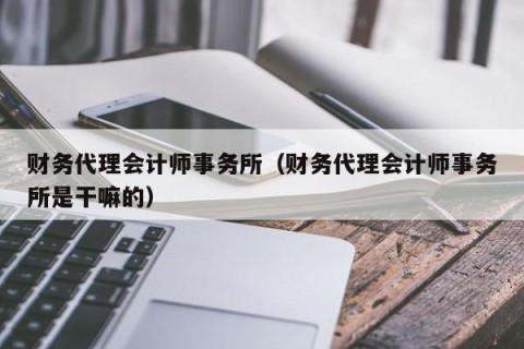 财务代理会计师事务所（财务代理会计师事务所是干嘛的）