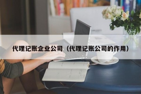代理记账企业公司（代理记账公司的作用）